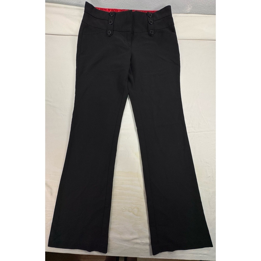Joe Benbasset Juniors 3 Black Flared Dress Pants Stretch Pockets 31" Inseam